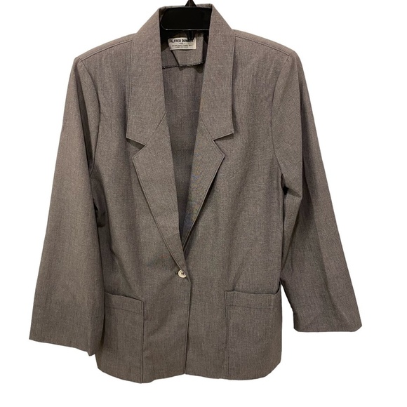 Alfred Dunner Blazer/Suit Jacket. Grey. Size 12 - Picture 1 of 11